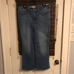 NWT Madewell Size 14 W Inseam Cali Demi Boot Blue Denim 5 Pocket Logo Jeans